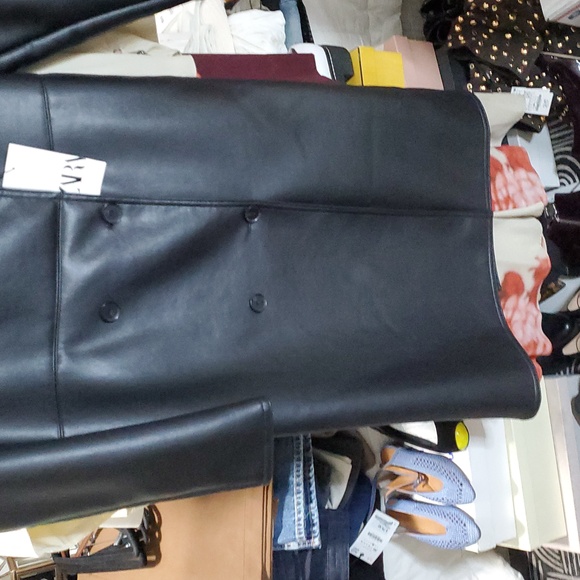 ZARA FAUX LEATHER DOUBLE FACED LONG COAT ✨️✨️✨️ - Picture 8 of 8